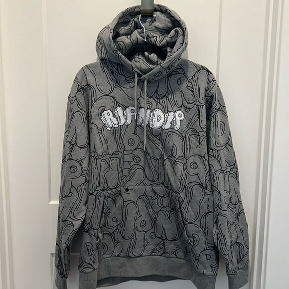 RIPNDIP Bubble Bobble Grey Hoodie - Picture 1 of 14